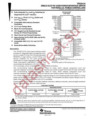 TPS2211APWPR datasheet  